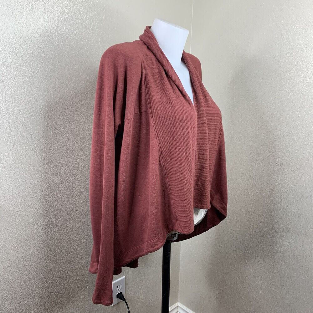 Athleta Women’s Sz XS Cardigan Open Front Rust Orange Red